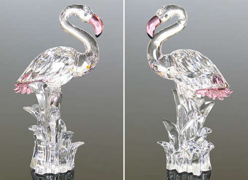 SWAROVSKI CRYSTAL FLAMINGO 289733 RETIRED  *