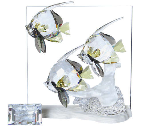 SWAROVSKI CRYSTAL WONDERS OF THE SEA COMMUNITY RETIRED RARE #