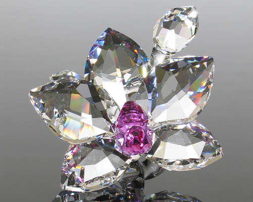 SWAROVSKI CRYSTAL Deep Pink Orchid  #