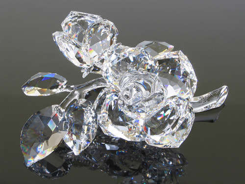 Swarovski Silver Crystal Large Rose Stem