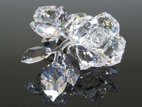 Swarovski Silver Crystal Large Rose Stem