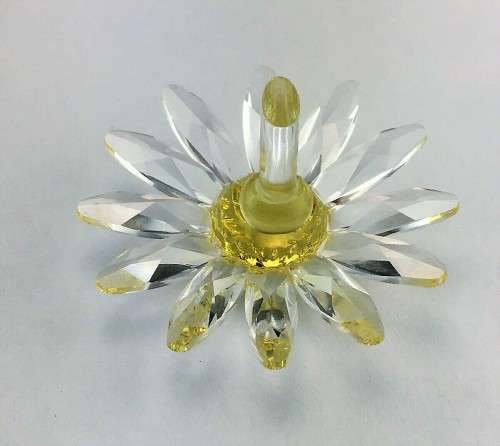 Lovely Swarovski Crystal Clear Yellow Marguerite Daisy Flower  #