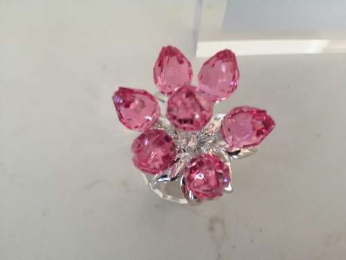 Swarovski crystal Pink Tulips Memories 626874 flowers vase. *