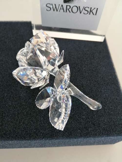 Swarovski Silver Crystal Large Rose Stem