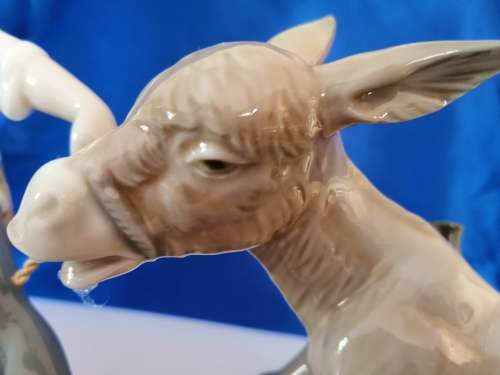 Lladro Figurine BOY WITH STUBBORN DONKEY AND DOG 5178 Retired