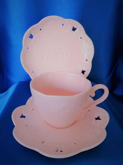 Pink Lace China Trio Perfect Balance Design Trio
