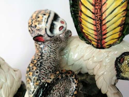 Ardmore Stunning Pair of Pangolin and Monkey Candle Holders Superb Detail