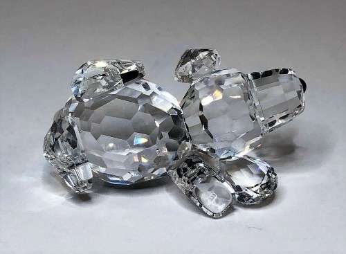 SWAROVSKI CRYSTAL BEAGLE PUPPY DOG PLAYING *