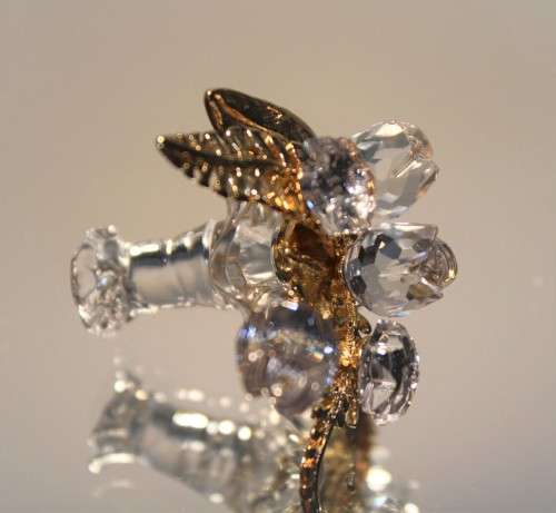 SWAROVSKI CRYSTAL MEMORIES CLASSICS WEDDING BOUQUET 18c GOLD PLATED #