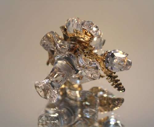 SWAROVSKI CRYSTAL MEMORIES CLASSICS WEDDING BOUQUET 18c GOLD PLATED #