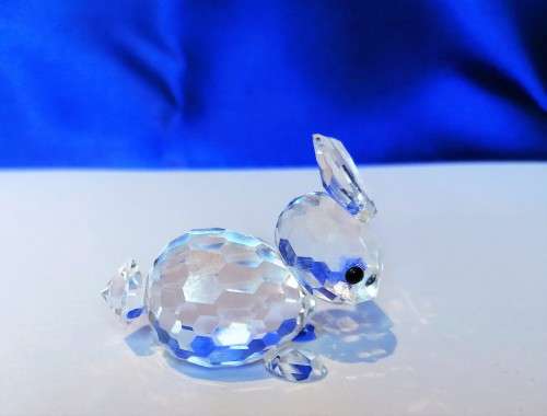 SWAROVSKI CRYSTAL RABBIT LYING RETIRED RARE #