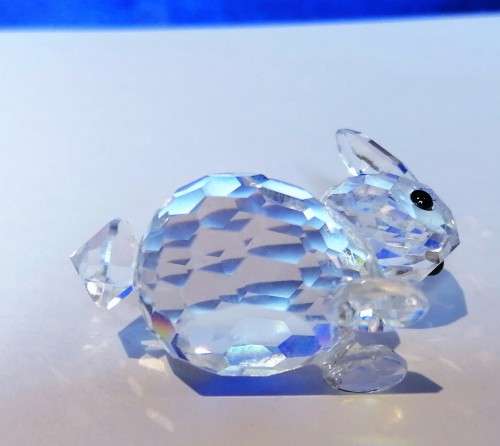 SWAROVSKI CRYSTAL RABBIT LYING RETIRED RARE #