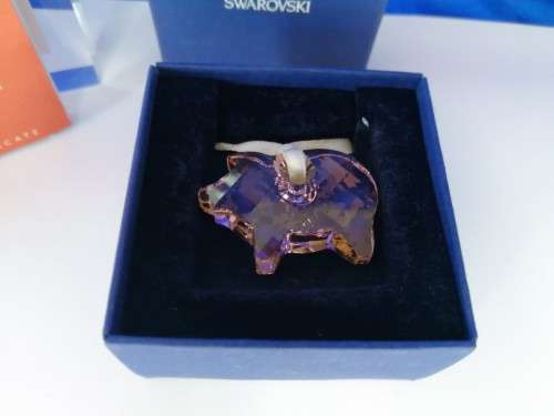SWAROVSKI Crystal Pig Ornament #