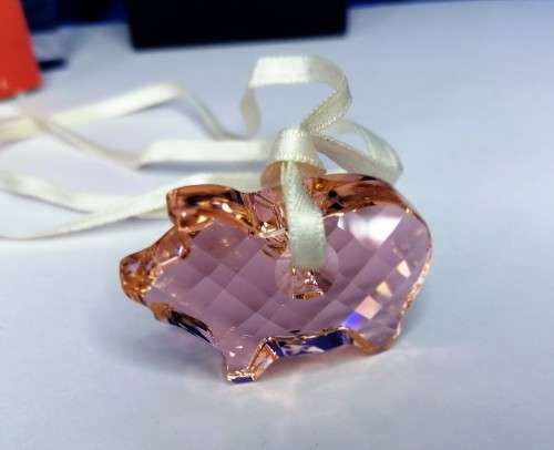 SWAROVSKI Crystal Pig Ornament #