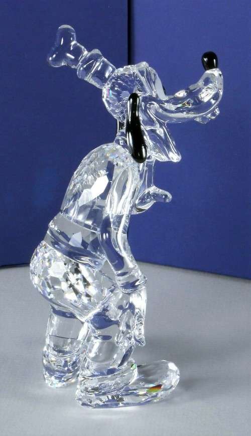 Swarovski Figurine - Disney Showcase Collection Goofy Clear Retired in 2008 Boxed #