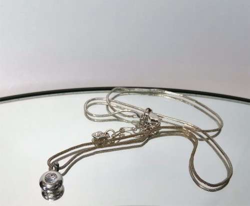 Genuine Swarovski Crystal Silver Pendant   #