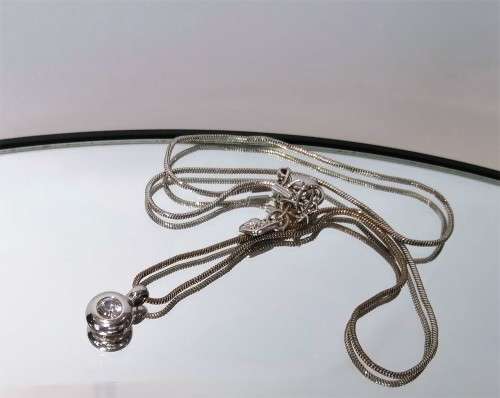 Genuine Swarovski Crystal Silver Pendant   #