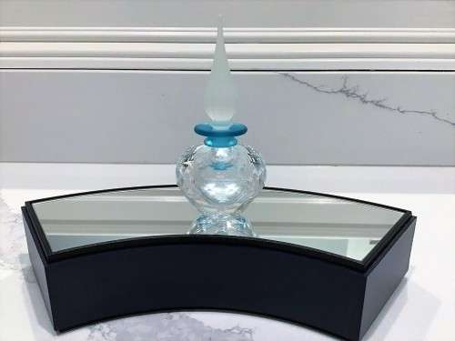 SWAROVSKI SILVER CRYSTAL ORIENTAL FLACON PERFUME BOTTLE MINT NIB  #