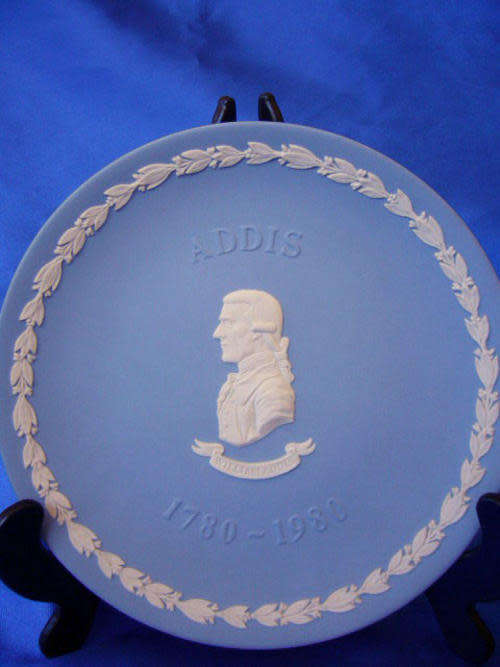 Vintage Wedgwood Royal Blue Jasperwear  - Wall Plate Addis 1970 - 1980  #