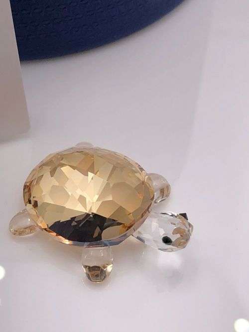 Swarovski Crystal Baby Tortoises Golden Shadow Retired 1130268