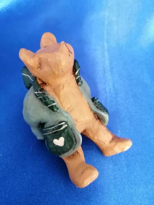 Peter Fagan Colourbox Sitting Bear in Duffel Coat Scotland #