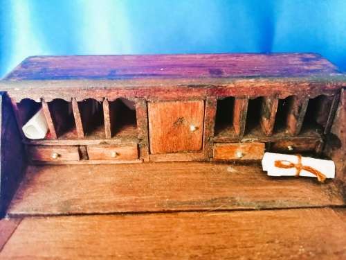 Vintage Dolls House Miniature Writing Desk