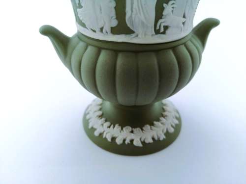 Wedgwood Jasper Green Vase  #