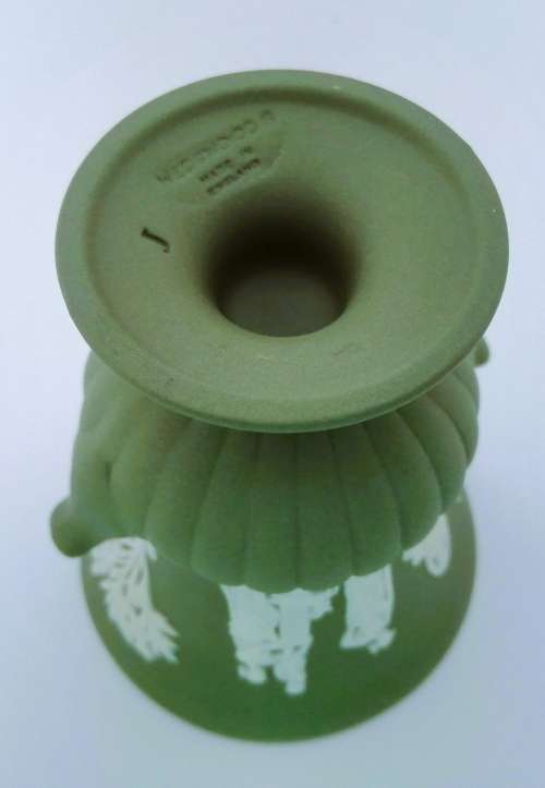 Wedgwood Jasper Green Vase  #