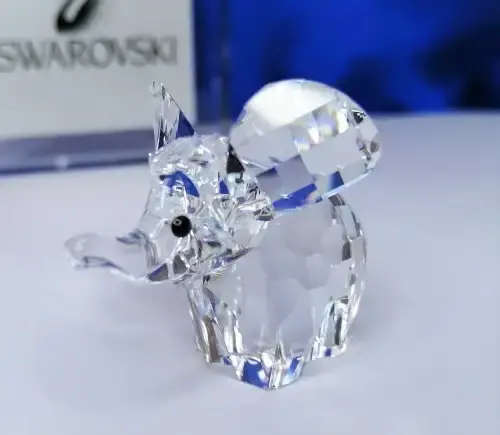 SWAROVSKI - Silver Crystal Animal ~ Baby Elephant ~ RETIRED