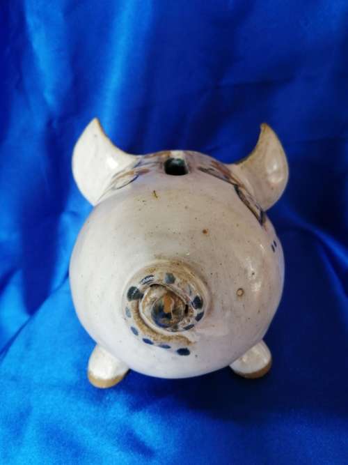 Vintage Pottery piggy bank pig
