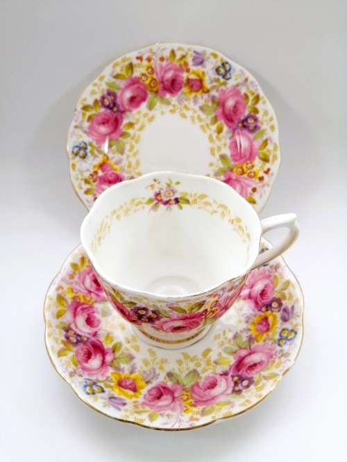 Royal Albert Serena Cup Saucer Plate Trio Fine Bone England China