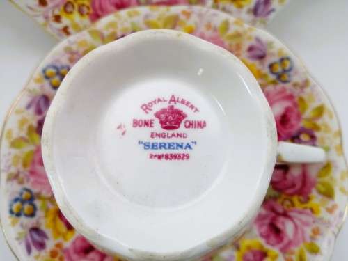 Royal Albert Serena Cup Saucer Plate Trio Fine Bone England China