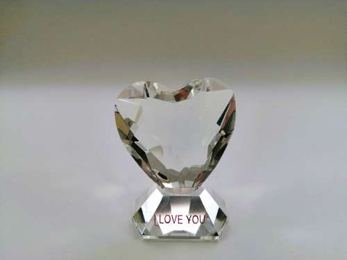 Stunning Crystal Glass I Love You Heart