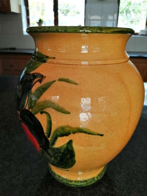 Beautiful large French ceramic Vallauris vase, French pottery