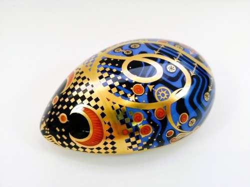 Royal Crown Derby Computer Mouse Paperweight - Gold Stopper