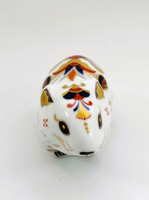 Royal Crown Derby Bank Vole Paperweight - Gold Stopper
