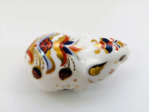 Royal Crown Derby Bank Vole Paperweight - Gold Stopper