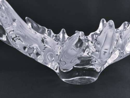 Spectacular Lalique Champs-Elysees clear crystal centerpiece bowl