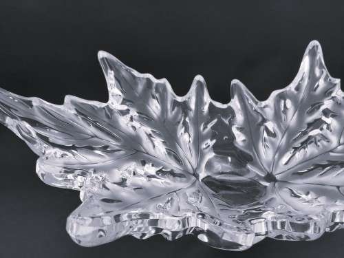 Spectacular Lalique Champs-Elysees clear crystal centerpiece bowl