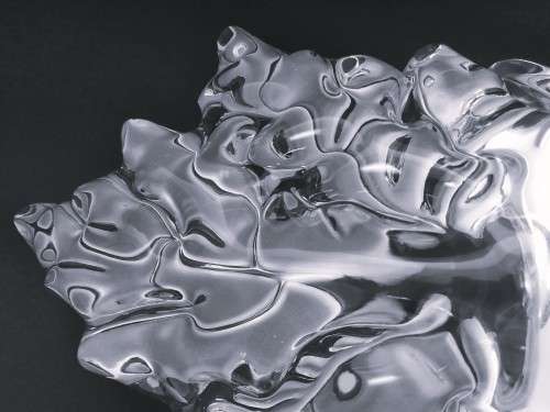 Spectacular Lalique Champs-Elysees clear crystal centerpiece bowl