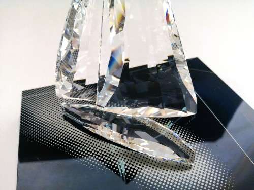 Swarovski Sailing Boat Legend 619436 Plus Display Stand Boxed Retired