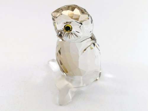 Swarovski Crystal Owl Figurine Medium Brown #1003326