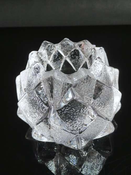 Orrefors Sweden Crystal Art Glass Votive Candle Holder