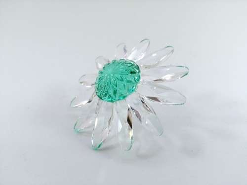 Lovely Swarovski Crystal Clear Green Marguerite Daisy Flower  #