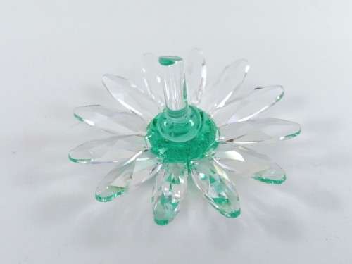 Lovely Swarovski Crystal Clear Green Marguerite Daisy Flower  #
