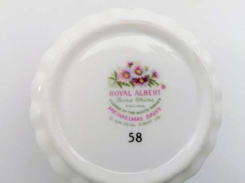 Vintage Royal Albert China Trinket Box Flower Of The Month Series September