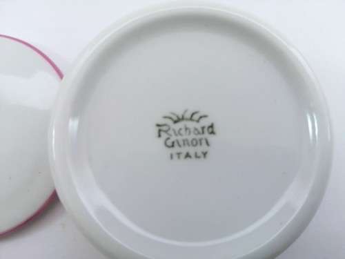 Richard Ginori Italy Round Porcelain Lidded Trinket Box