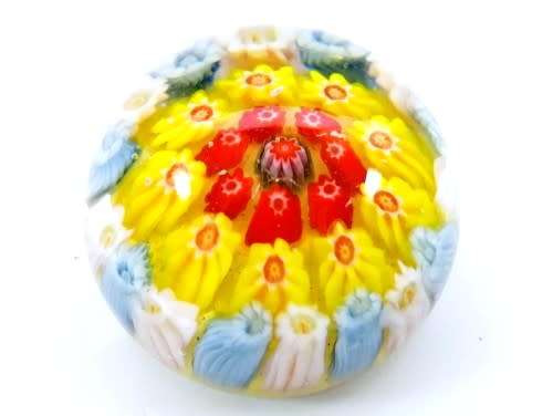 Stunning art glass paperweight MILLEFIORE