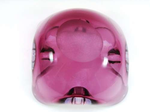 Large Murano Hand Blown Glass Pink and Blue Dish Bowl