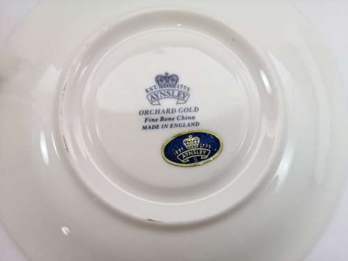 Aynsley Orchard Gold Still Life Fruit Pattern 12 Bowls and Plates